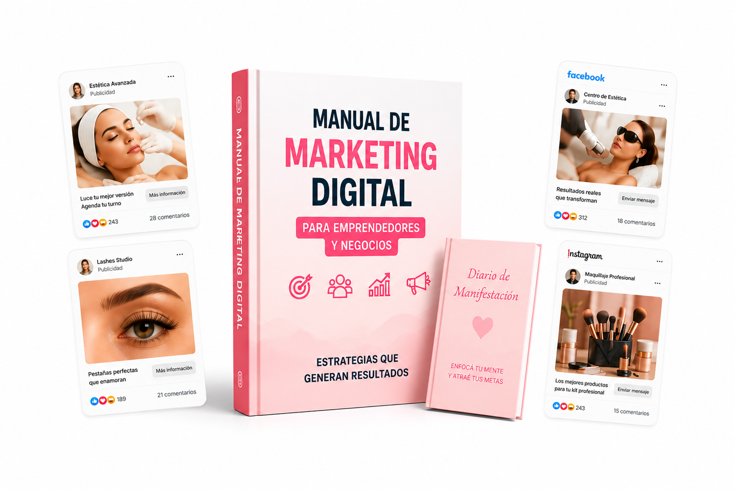 MANUAL DE MARKETING PARA EMPRENDEDORES + DIARIO PARA "MANIFESTAR VENTAS IMPARABLES"